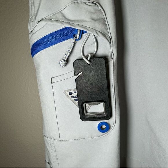 Columbia PFG Gray Terminal Tackle Shorts with bottle opener men’s size 38 - Picture 6 of 11